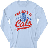 Ballinger Cats - Texas - Vintage Defunct Baseball Teams - Long Sleeve T-Shirt
