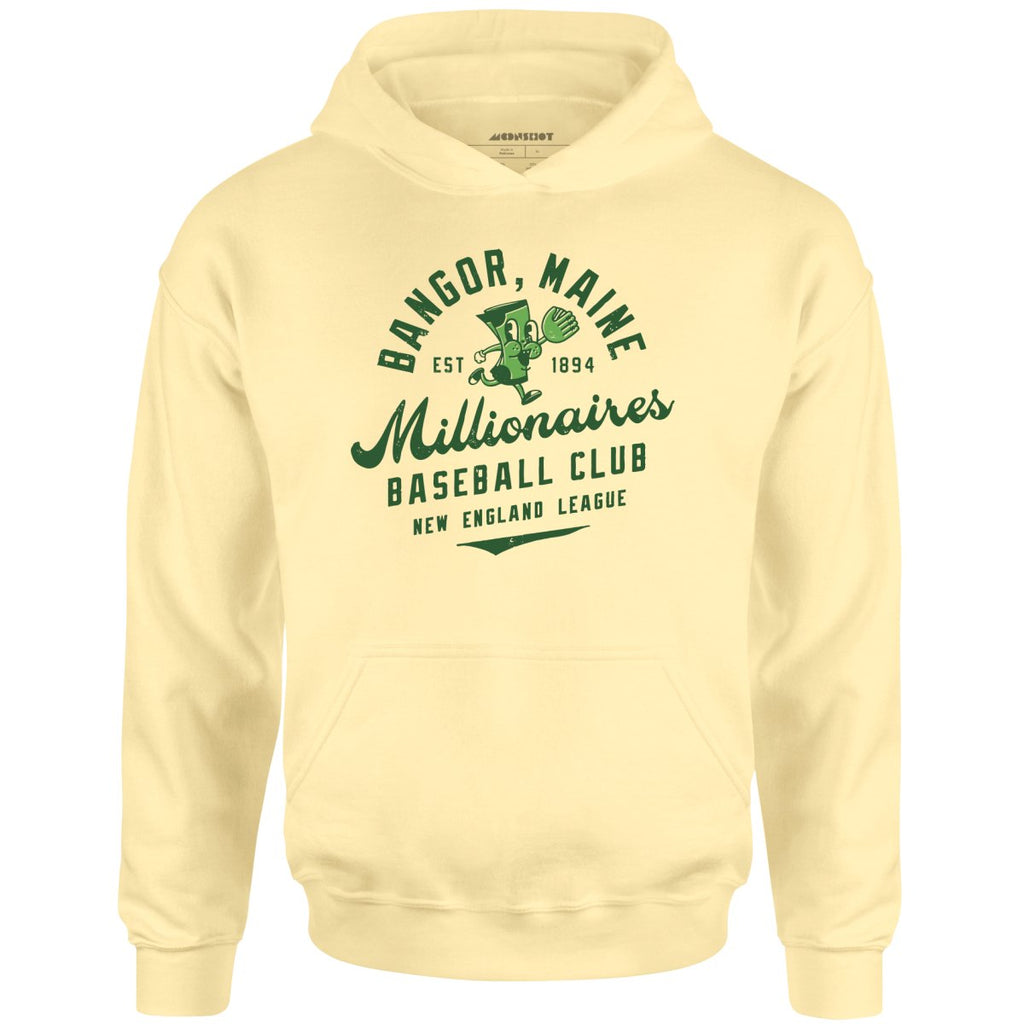 Bangor Millionaires - Maine - Vintage Defunct Baseball Teams - Unisex Hoodie