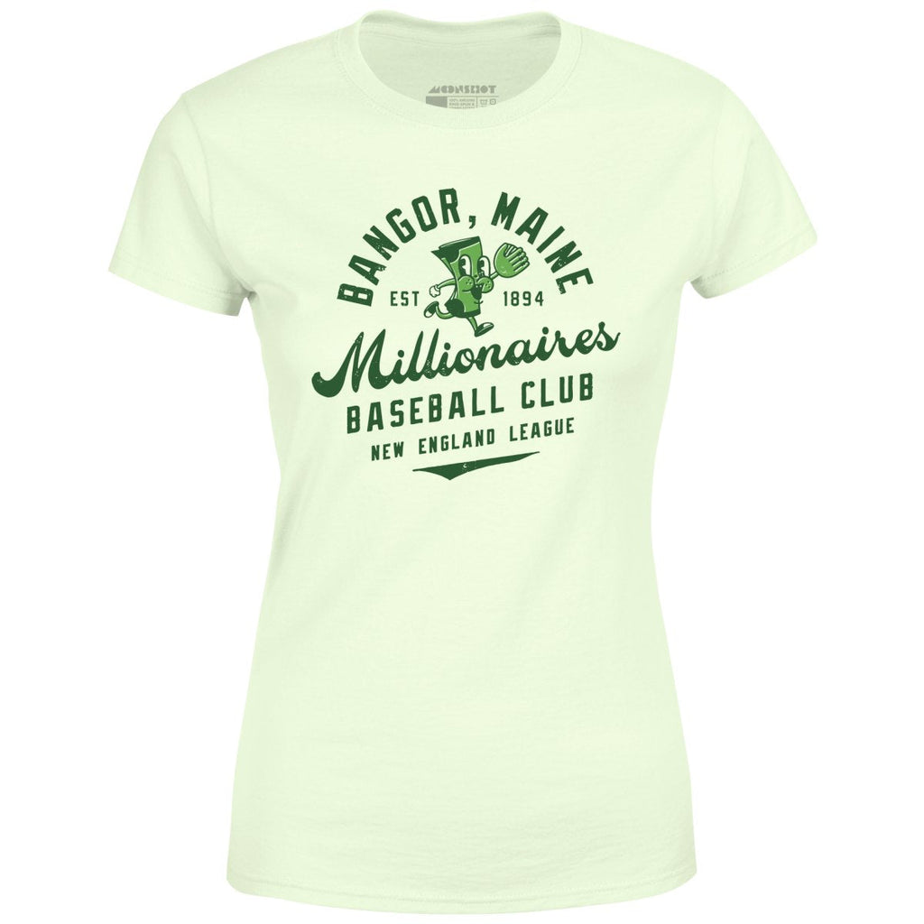 Bangor Millionaires - Maine - Vintage Defunct Baseball Teams - Women's T-Shirt