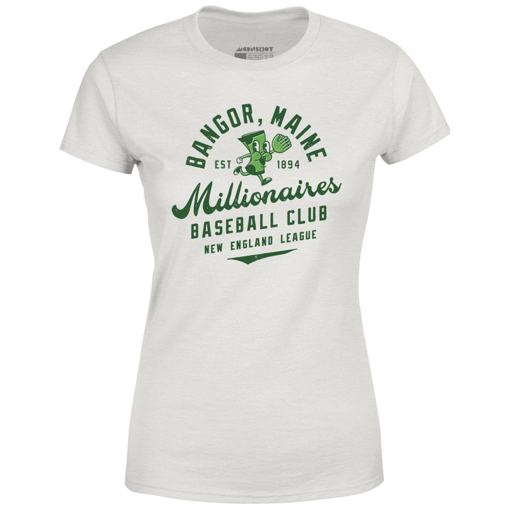 Bangor Millionaires - Maine - Vintage Defunct Baseball Teams - Women's T-Shirt