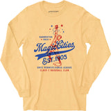 Barberton Magic Cities - Ohio - Vintage Defunct Baseball Teams - Long Sleeve T-Shirt