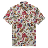 Mens Octopus Hawaiian Shirt 100% Cotton Button-down Marine Life Shirt For Gifting