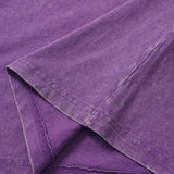 Hawaiian Tee For Men Crew Neck 100% Cotton Vintage Washed T-Shirt - Purple