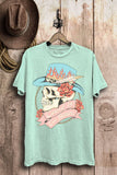Carved By Our Ancestors Western Skull Graphic Top