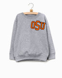 Children's Osu Cowboys Chenille Patch Gray Sweatshirt