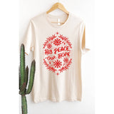 His Peace Our Hope Christmas Vintage Graphic Tee