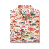 Men's Hawaiian Shirt Sea Ocean Fish Print Cotton Button-down Long Sleeve Aloha Shirt Sea Ocean Fish Long Sleeve Shirt