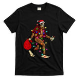 Bigfoot Carrying Christmas Tree Sasquatch Pajama T-Shirt