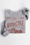 Motorcycle Club Graphic Mineral Brushed Sweatshirt
