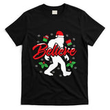 Bigfoot Christmas Shirt Believe Funny Sasquatch Kid T-Shirt
