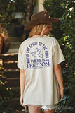 There Is Freedom Oversized Graphic Top