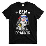 Ben Drankin 4th of July Benjamin Franklin Wo USA Flag T-Shirt