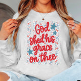 God Shed His July 4th Graphic Shirt | Long Sleeve Gildan