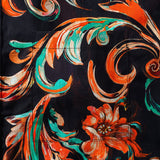 Men's Hawaiian Shirt Short Sleeve Button-down 100% Cotton Brown Aloha Fiery Blossoms