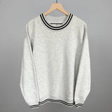 Heather Grey Oversized Varsity Crew