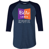Bel Air Lanes - San Fernando, CA - Vintage Bowling Alley - 3/4 Sleeve Raglan T-Shirt