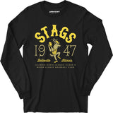 Belleville Stags - Illinois - Vintage Defunct Baseball Teams - Long Sleeve T-Shirt