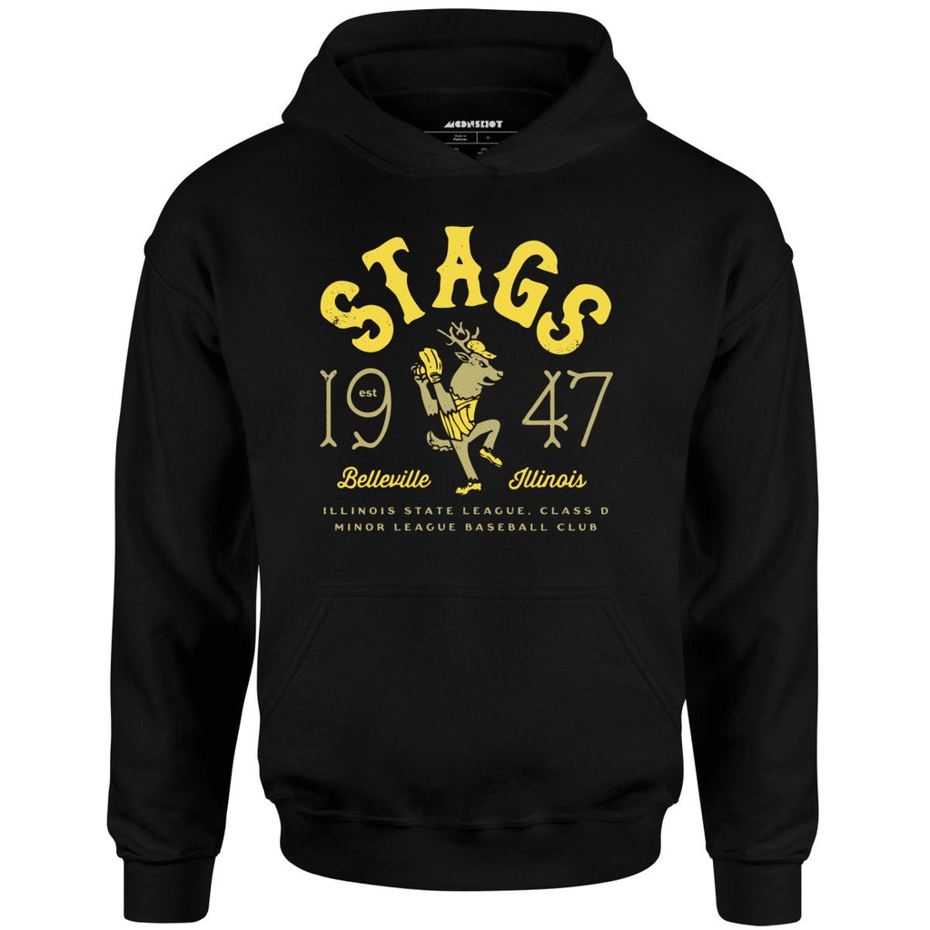 Belleville Stags - Illinois - Vintage Defunct Baseball Teams - Unisex Hoodie