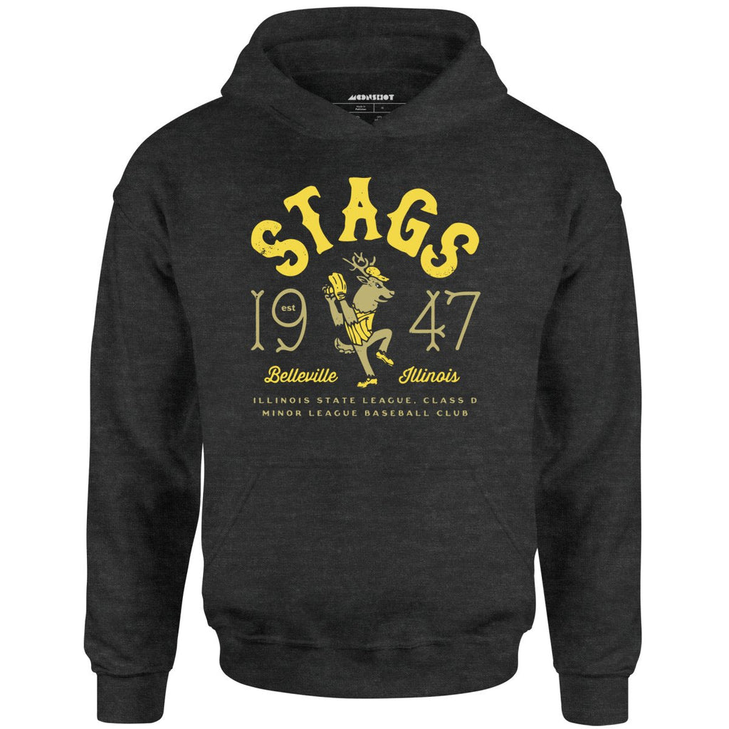 Belleville Stags - Illinois - Vintage Defunct Baseball Teams - Unisex Hoodie