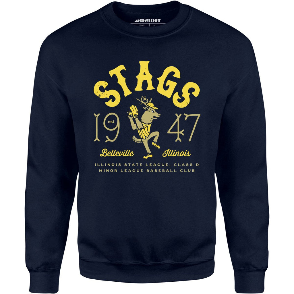Belleville Stags - Illinois - Vintage Defunct Baseball Teams - Unisex Sweatshirt