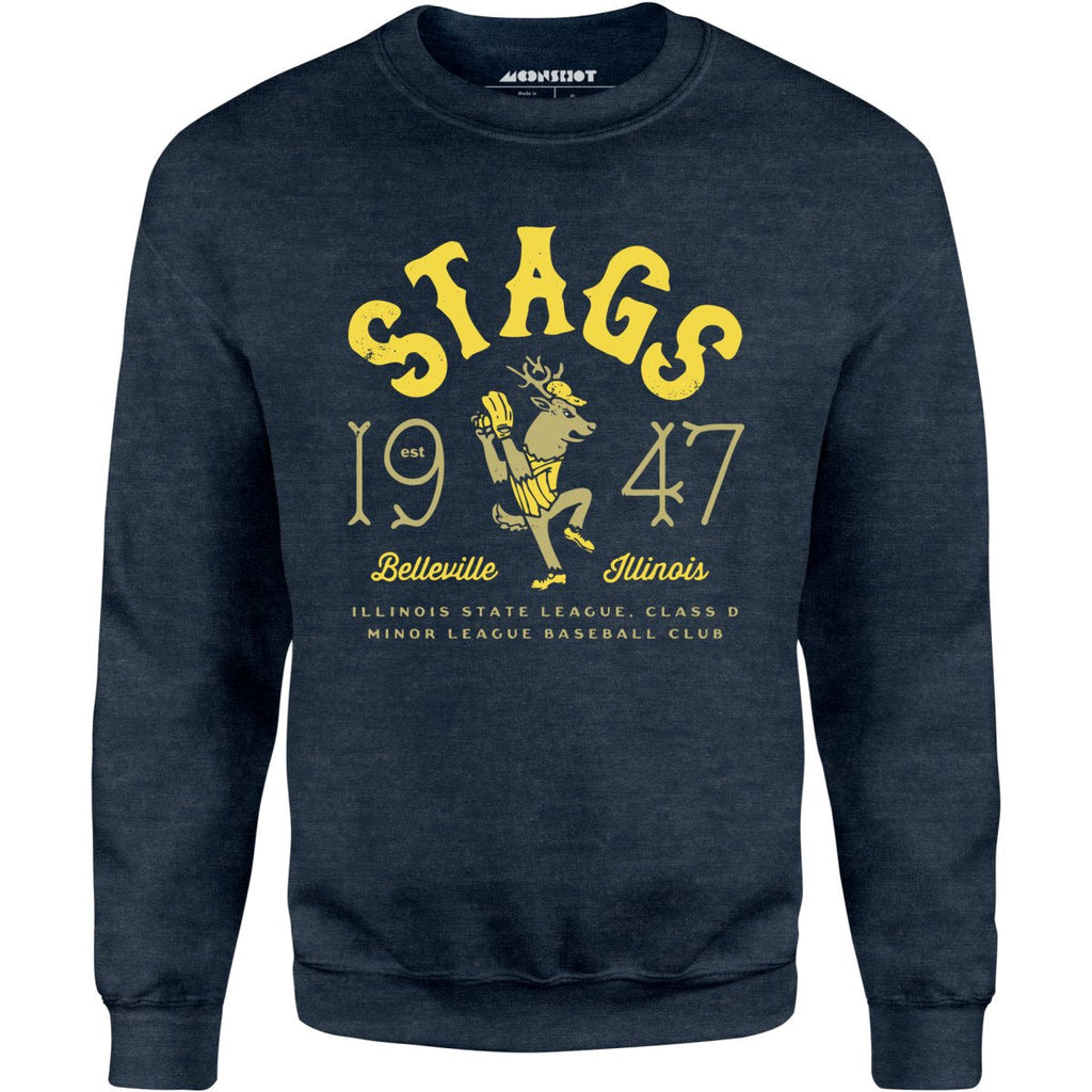 Belleville Stags - Illinois - Vintage Defunct Baseball Teams - Unisex Sweatshirt