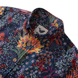 Children's Hawaiian Shirt Quirky Plants Print Cotton Button-down Short Sleeve Quirky Plants Youth Shirt