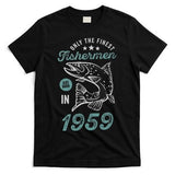 Born In 1959 62 Years Old Vintage 62nd Birthday Fisherman T-Shirt