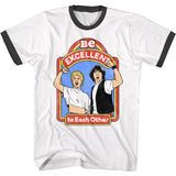 Bill And Ted - Excellent Storybook Short Sleeve Ringer T-Shirt