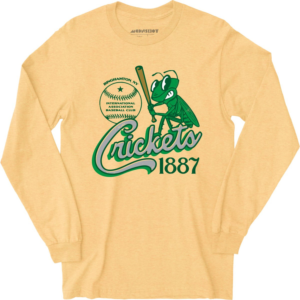 Binghamton Crickets - New York - Vintage Defunct Baseball Teams - Long Sleeve T-Shirt