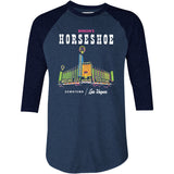Binion's Horseshoe - Vintage Las Vegas - 3/4 Sleeve Raglan T-Shirt