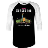 Binion's Horseshoe - Vintage Las Vegas - 3/4 Sleeve Raglan T-Shirt