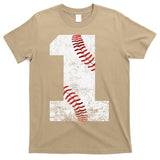 Baseball Jersey Number 1 Vintage 1st Birthday T-Shirt