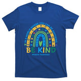 Be Kind Rainbow Autism Mom Dad Wo kid Autism Awareness T-Shirt