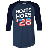 Boats & Hoes '28 - 3/4 Sleeve Raglan T-Shirt
