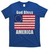 Betsy Ross Flag 1776 Revolutionary War God Bless America Gift T-Shirt