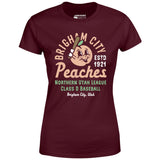Brigham City Peaches - Utah - Vintage Defunct Baseball Teams - Women's T-Shirt