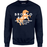 Bronco Bowl - Dallas, TX - Vintage Bowling Alley - Unisex Sweatshirt