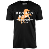Bronco Bowl - Dallas, TX - Vintage Bowling Alley - Unisex T-Shirt