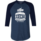 Bronto Burgers & Ribs - 3/4 Sleeve Raglan T-Shirt