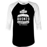 Bronto Burgers & Ribs - 3/4 Sleeve Raglan T-Shirt