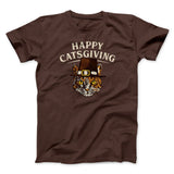 Happy Catsgiving Funny Thanksgiving Men/Unisex T-Shirt