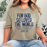 John 3:16 Christian Graphic Shirt | Comfort Color