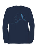 Alaska Map Art Print Men's Sweatshirt