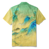 Men's Hawaiian Shirt Short Sleeve Camp Collar 100% Cotton Green Aloha Timeless Aloha
