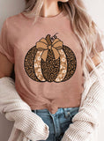 Coquette Bow Leopard Flower Pumpkin Graphic Tshirts