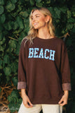 Beach with Pattern Graphic Sweatshirt