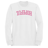 Hopeful Pink College Font Women's Sweatshirt