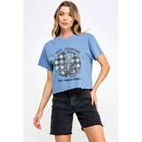 Coffee Helps Vintage Graphic Crop Top