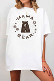 Mama Bear Flower Oversize Graphic Tshirts