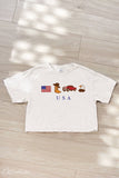 USA Cropped Mineral Graphic Top